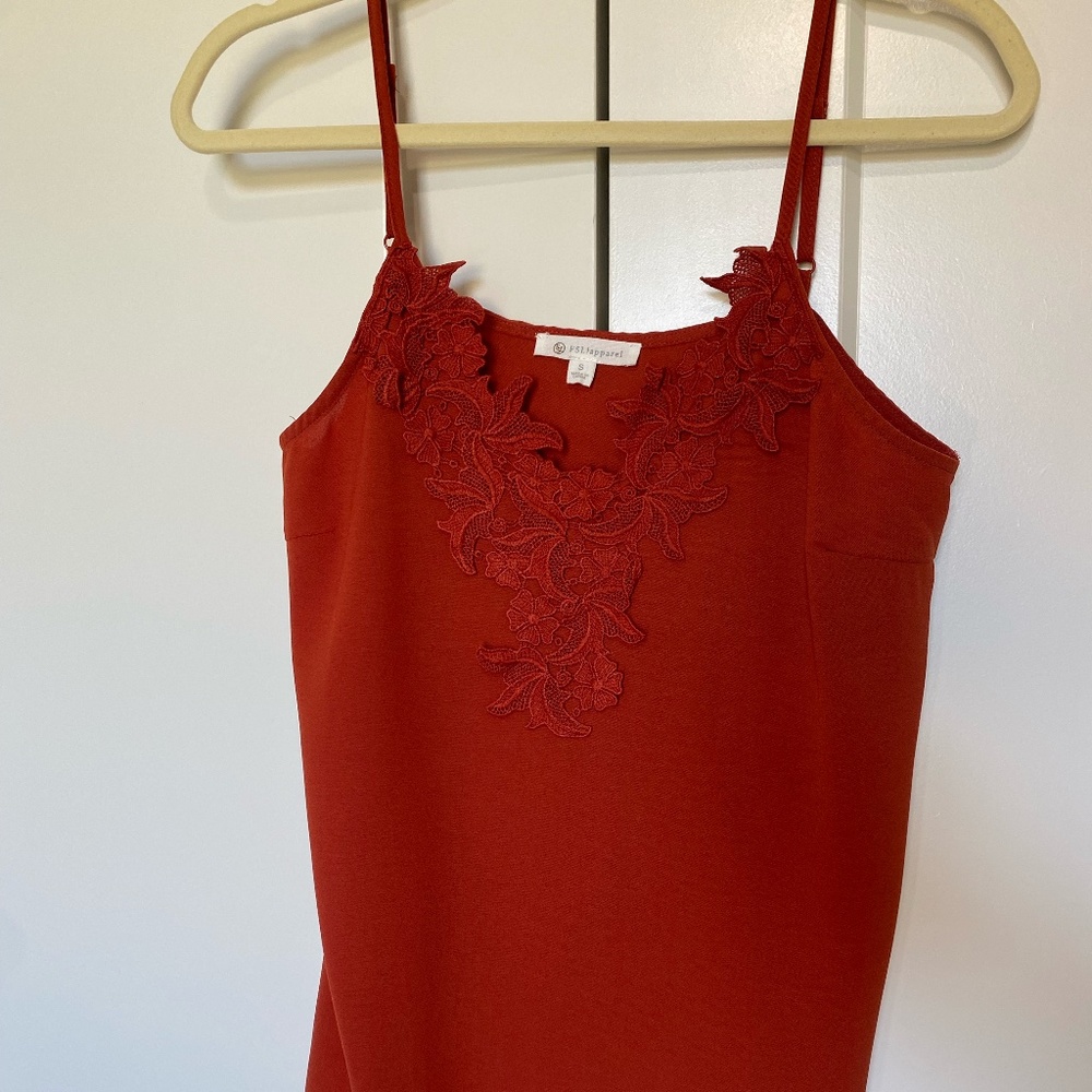 FSL Apparel Cami- V-neck detail - burnt orange - size small